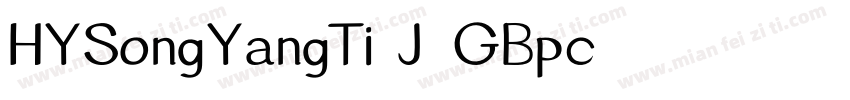 HYSongYangTi J-GBpc-字体转换